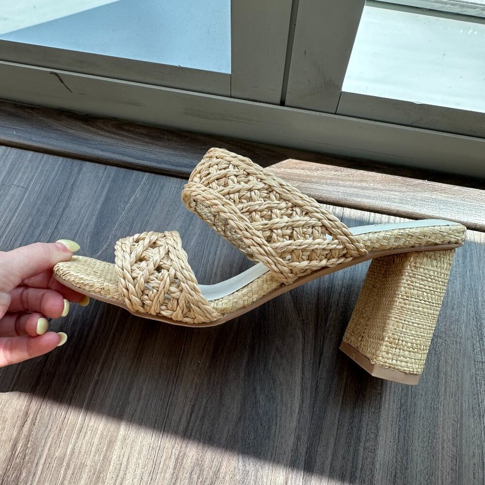 VICI Barbara Raffia Open Toe Heeled Sandals Size 6 - Picture 5 of 9